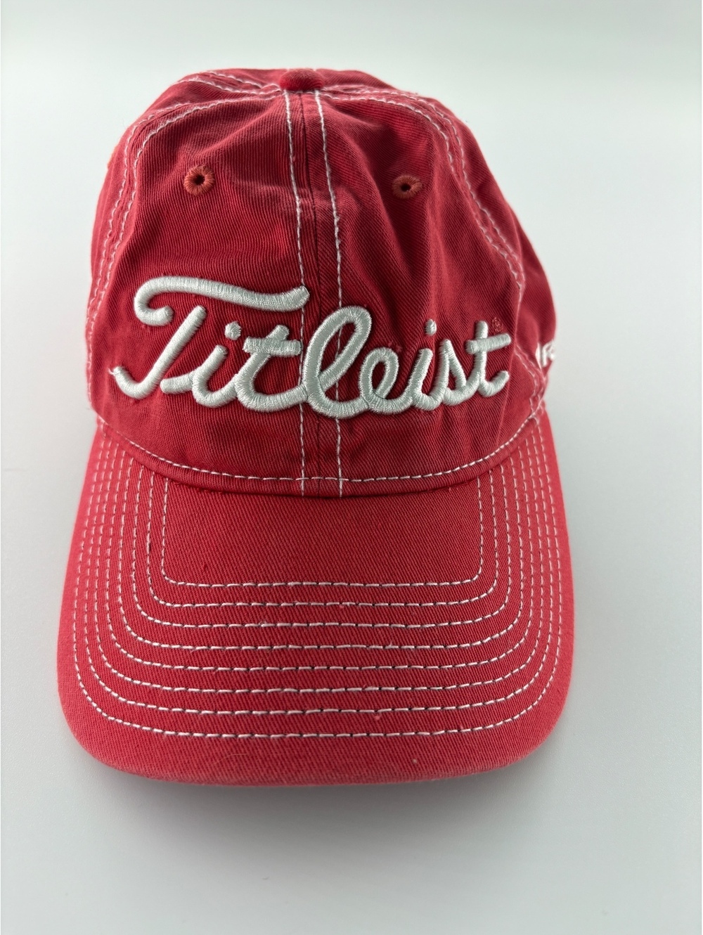 Titleist Pro V1 FootJoy Golf Cap Adjustable Strap Faded Red